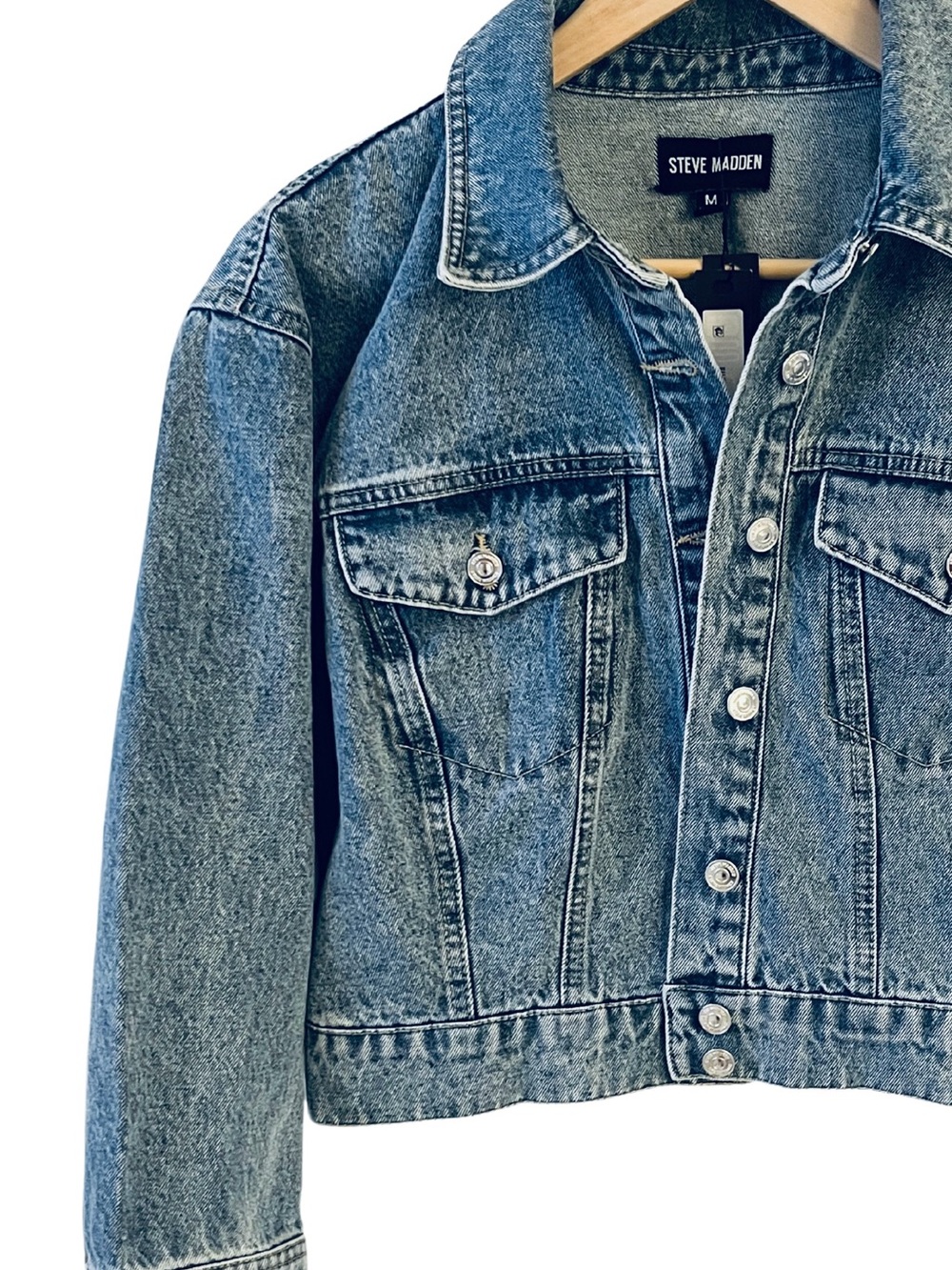 NWT Steve Madden Raleigh Denim Jacket | Forever Blue | Size Medium - Picture 5 of 12